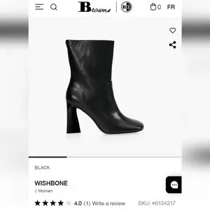 Wishbone Ines Boot Wishbone | Shoes | New Black Leather Boots By Wishbone Angular High ...